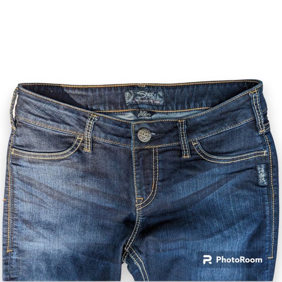 Silver Suki Jeggings Blue Jeans Indigo Denim Stretch 29x29 Embroidered Back Pock - Picture 4 of 11